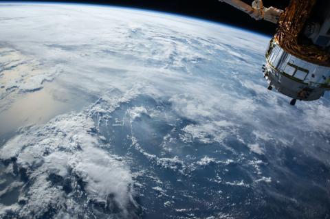 satellite in orbit around earth