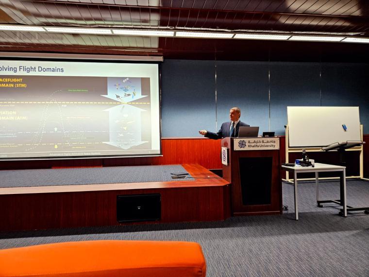 Roberto Sabatini at AESS and the AIAA Students Branch in the UAE