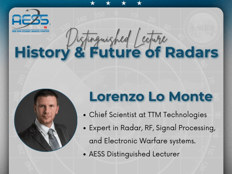 Lorenzo Lo Monte at IEEE AESS National Engineering School of Sfax (ENIS) Student Branch Chapter, Tunisia 